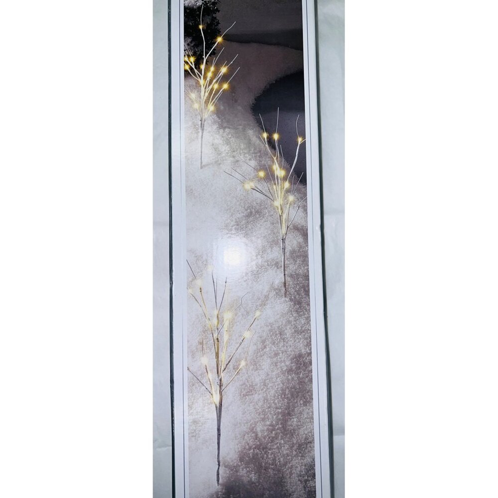 Branch Stake Lights With 60 Warm White LED Bulbs Indoor/Outdoor 6 Lighted Length - Picture 1 of 3